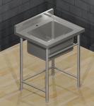   S/S Single Bowl Sink W/. Open Front Bar