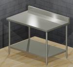   S/S Table W/. Undershelf & Splash Back