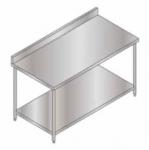 S/S Table W/. Double Overshelf